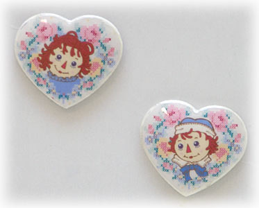 Buy RAGGEDY ANN & ANDY Earrings-POSTS at GoldenCockerel.com