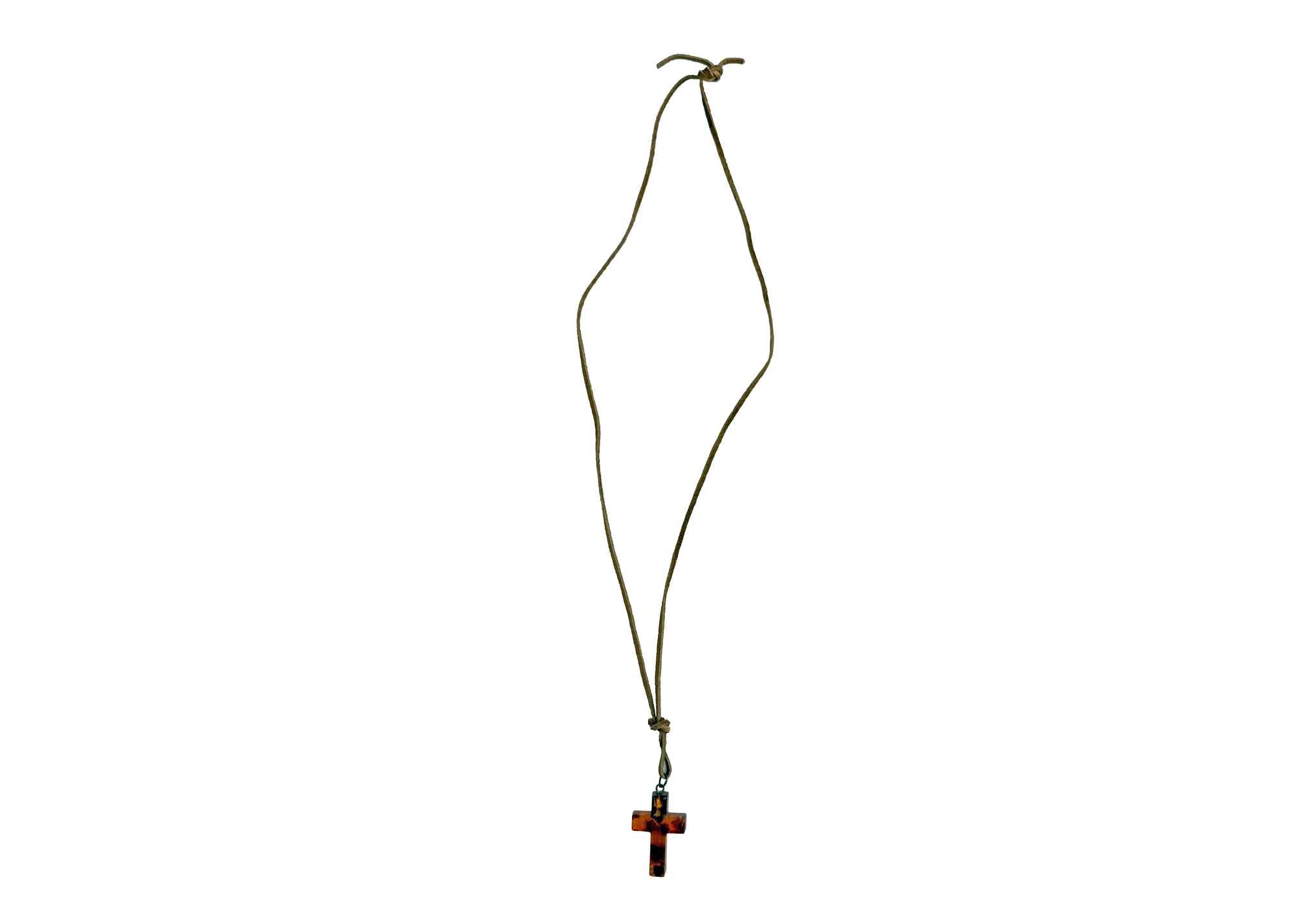 Buy Vintage Amber Cross Pendant Necklace at GoldenCockerel.com