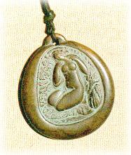 Buy Terra Cotta Pendant - Mother and  Child at GoldenCockerel.com