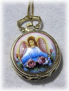 Buy Angel Pendant Watch Maroon at GoldenCockerel.com