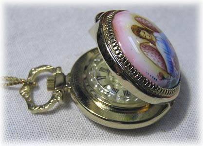 Buy Angel Pendant Watch Maroon at GoldenCockerel.com