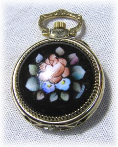 Buy Galina Pendant Watch Black at GoldenCockerel.com