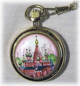 Buy Pocket Watch Maroon Cathedral at GoldenCockerel.com