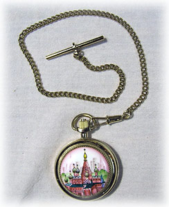 Buy Pocket Watch Maroon Cathedral at GoldenCockerel.com