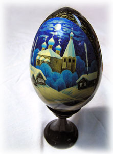 Buy Wooden Egg "Winter" at GoldenCockerel.com