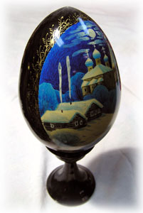 Buy Wooden Egg "Winter" at GoldenCockerel.com