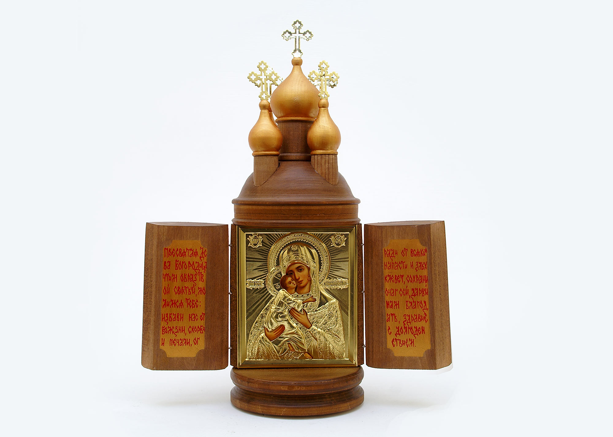 Buy Wooden Church w/ Icon 13" at GoldenCockerel.com