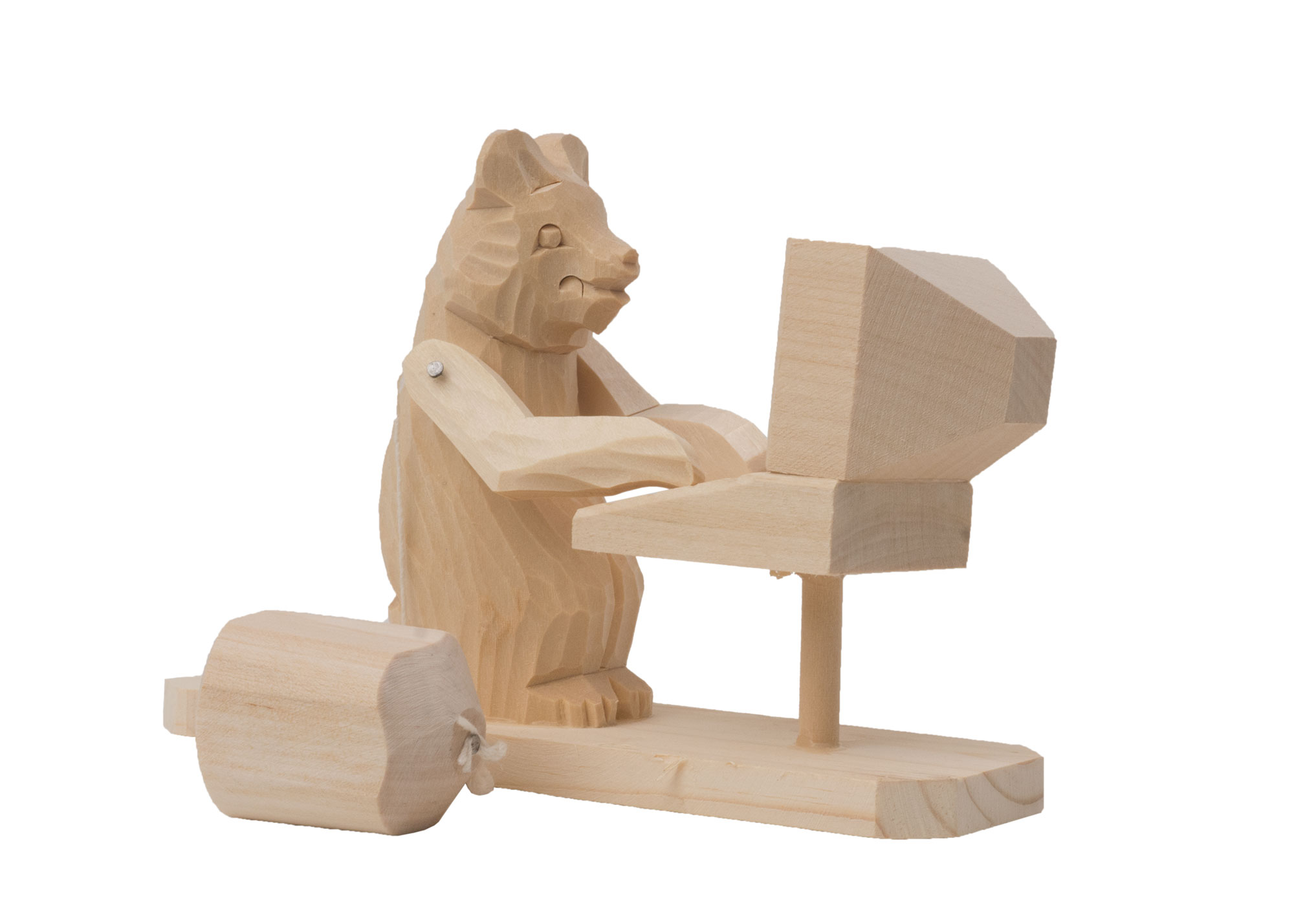 Buy Computer Bear Carved Toy at GoldenCockerel.com