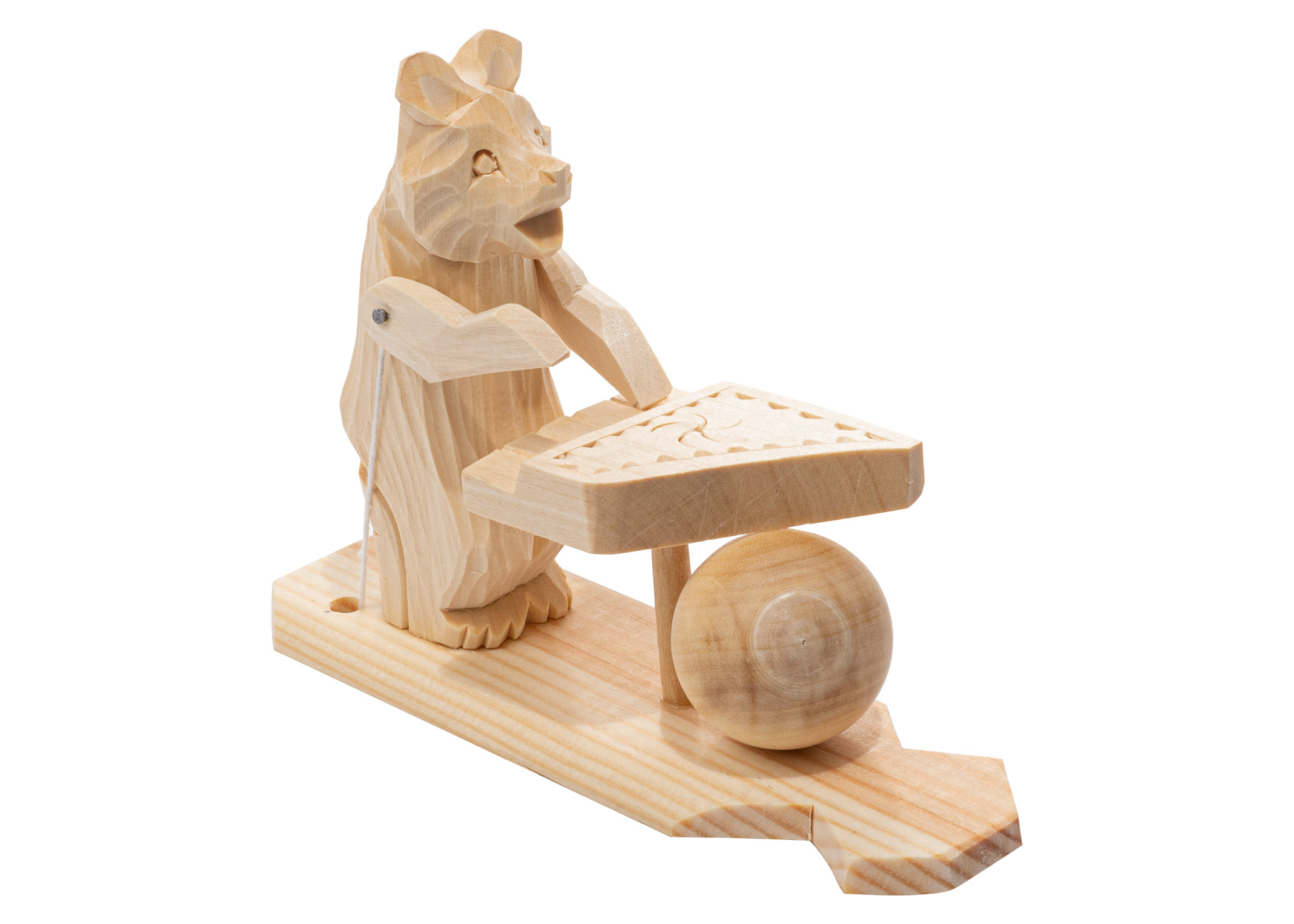Buy Piano Bear Carved Toy at GoldenCockerel.com