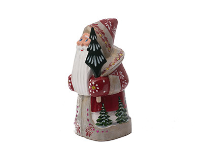 Buy Father Frost Carving w/ Tree at GoldenCockerel.com