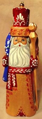 Buy Father Frost Carving w/ Tall Hat by Evdokimova at GoldenCockerel.com