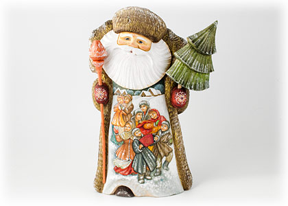 Buy Village Snow Day Father Frost Carving at GoldenCockerel.com