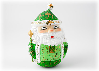 Buy Rotund Irish Father Frost Carving at GoldenCockerel.com