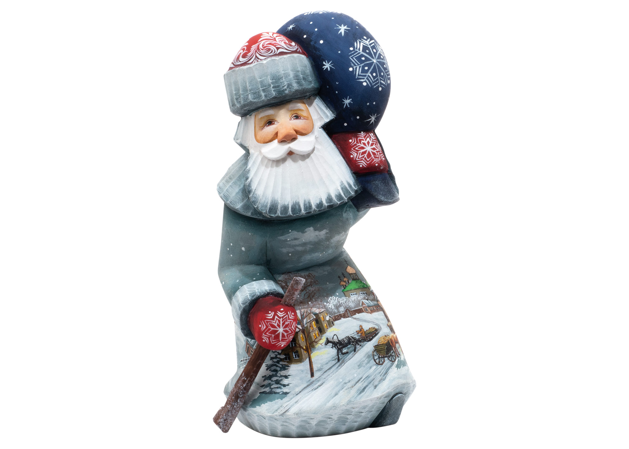 Buy Hunched Peaceful Village Father Frost with Starry Sack 8" at GoldenCockerel.com