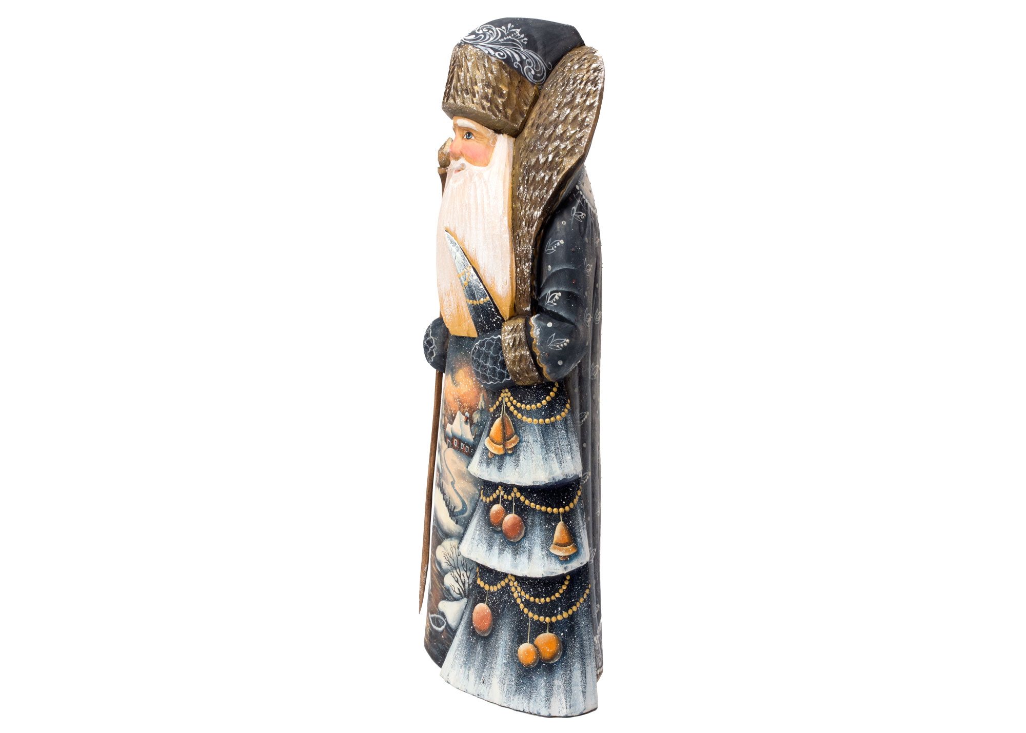 Buy Резная фигура Деда Мороза с елочкой 30 см at GoldenCockerel.com