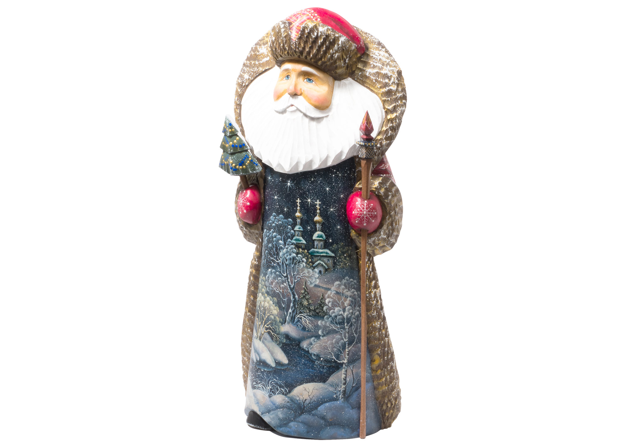 Buy Snowy Evening Father Frost Carving 13" at GoldenCockerel.com