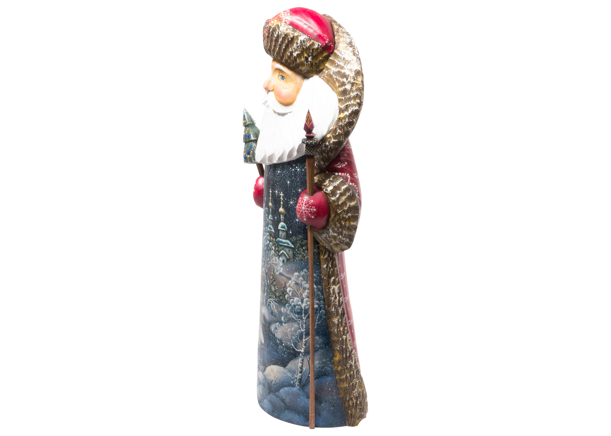 Buy Snowy Evening Father Frost Carving 13" at GoldenCockerel.com