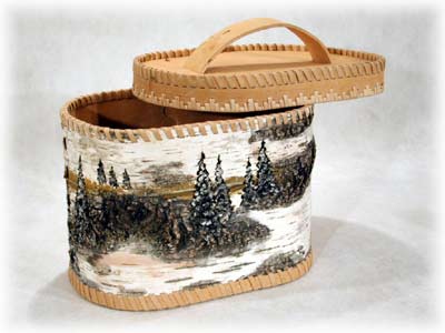 Buy Birch Bark Bread Box 12"x8"x8"  at GoldenCockerel.com