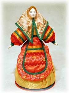 Buy Folk Costume Doll Treasure Box--cloth/porcelain 10.5" at GoldenCockerel.com