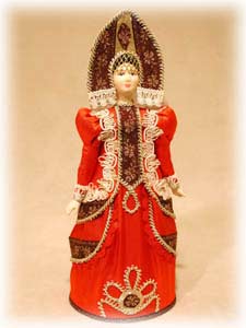 Buy Folk Costume Doll "Olga"--cloth/porcelain 10" at GoldenCockerel.com