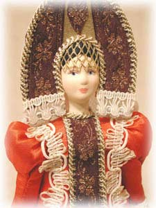 Buy Folk Costume Doll "Olga"--cloth/porcelain 10" at GoldenCockerel.com