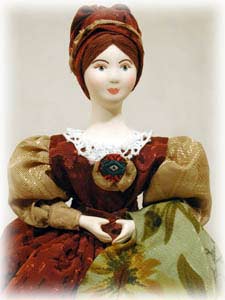 Buy Handmade Doll - Folk Costume Tea Cozy --cloth/porcelain 12" at GoldenCockerel.com