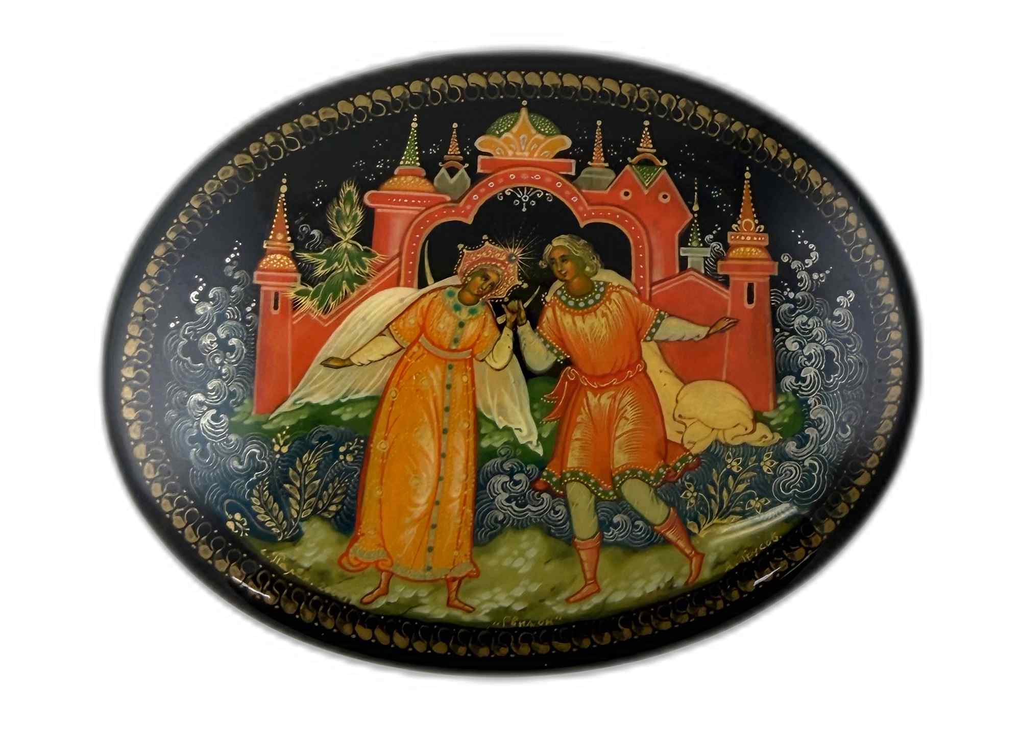 Buy Vintage "Prince Gvidon and the Swan Princess" Lacquer Box at GoldenCockerel.com