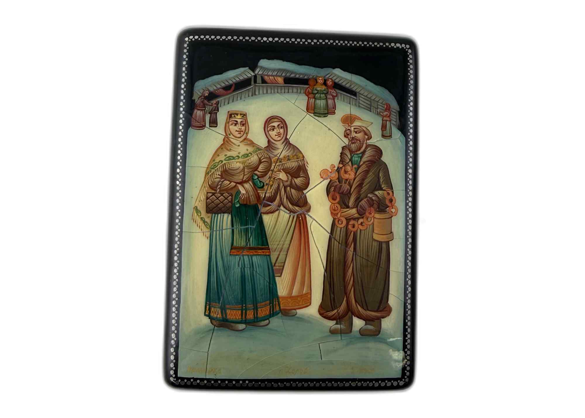Buy Vintage "Winter Market" Lacquer Box at GoldenCockerel.com