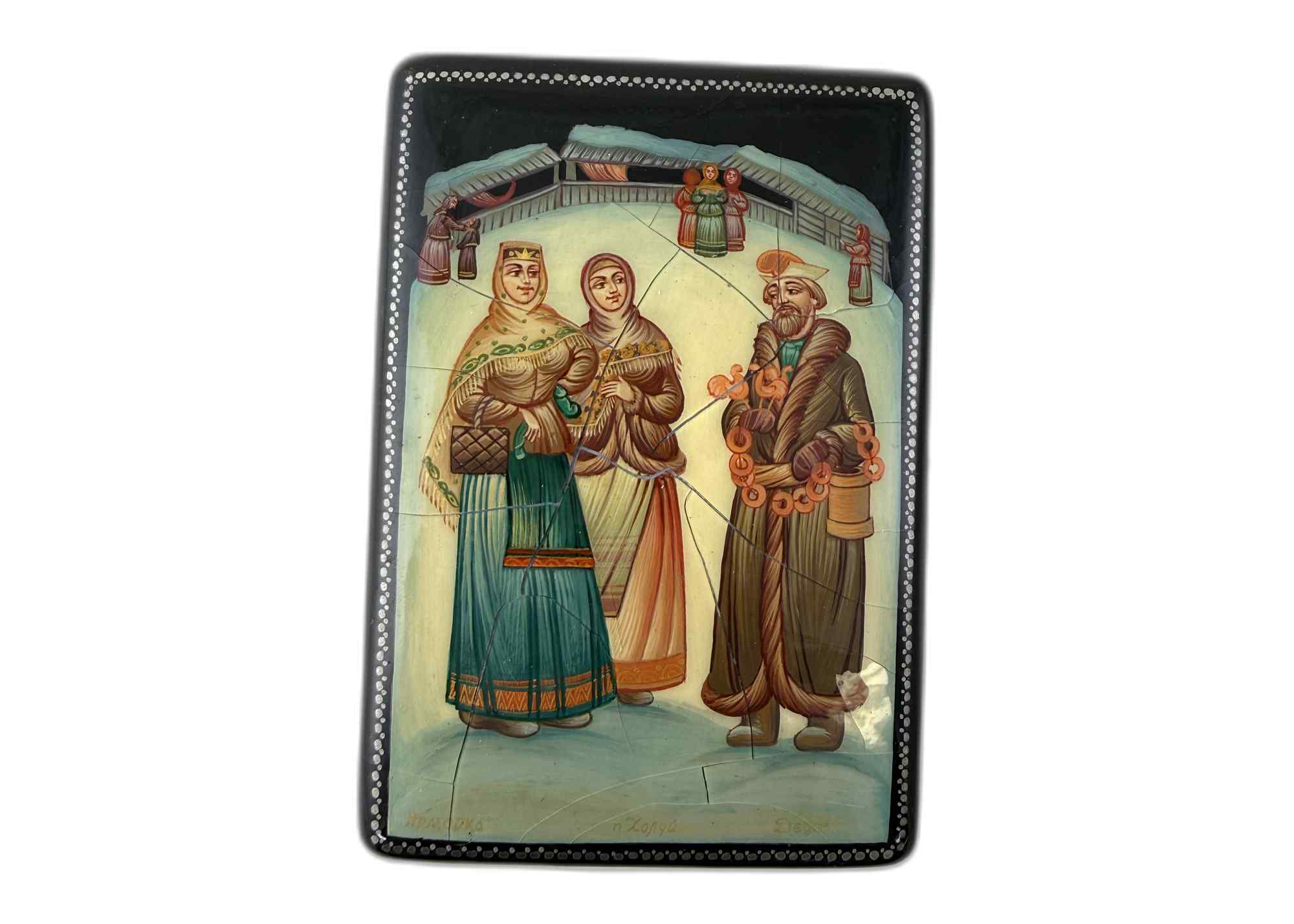 Buy Vintage "Winter Market" Lacquer Box at GoldenCockerel.com