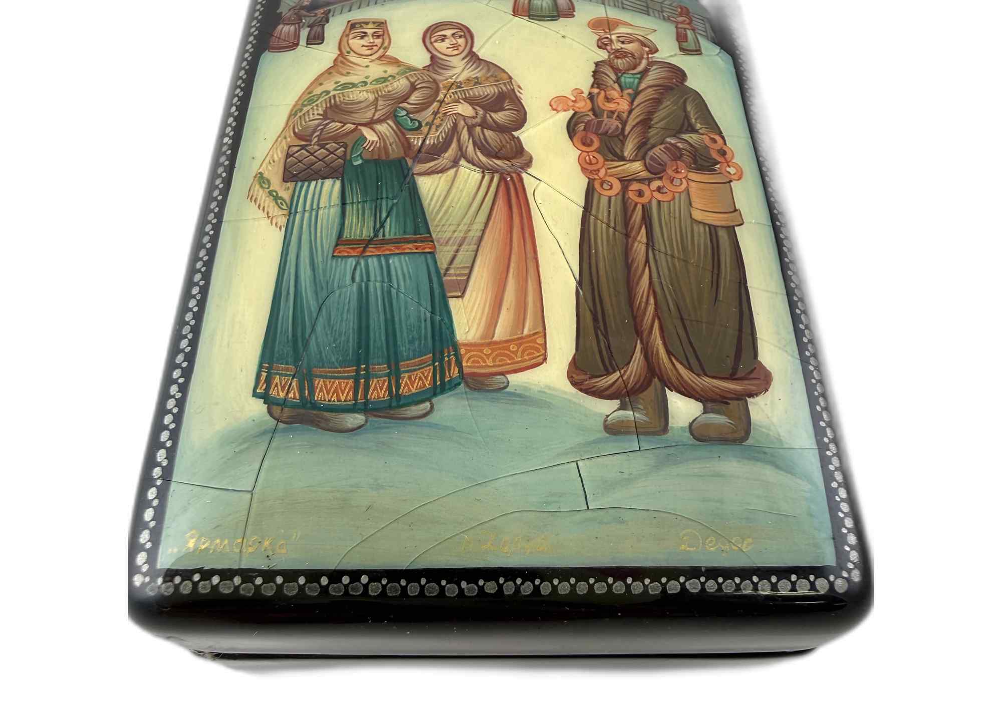 Buy Vintage "Winter Market" Lacquer Box at GoldenCockerel.com