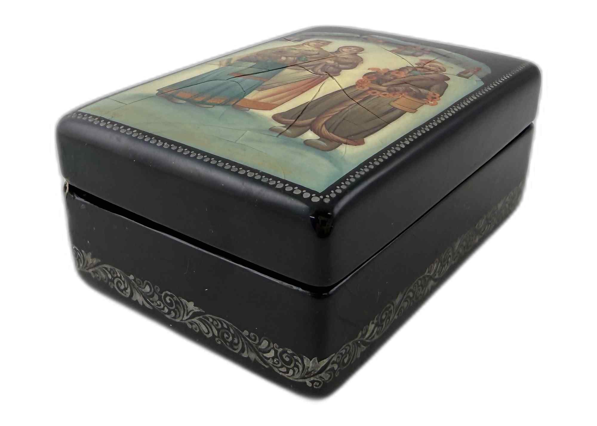 Buy Vintage "Winter Market" Lacquer Box at GoldenCockerel.com
