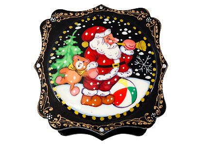 Buy Christmas Lacquer Box - assorted at GoldenCockerel.com