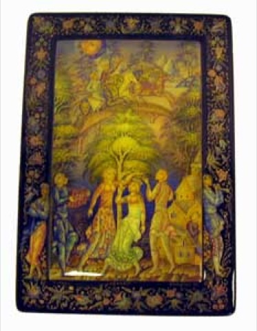 Buy Evening Lacquer Box by N. Molodkin (Mstyora) 4 x 5 1/2" at GoldenCockerel.com