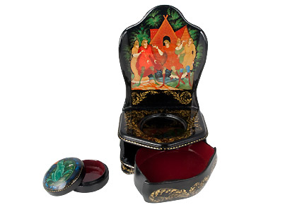 Buy Frog Princess Throne Lacquer Box at GoldenCockerel.com