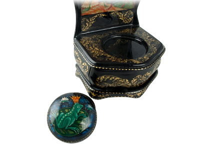 Buy Frog Princess Throne Lacquer Box at GoldenCockerel.com