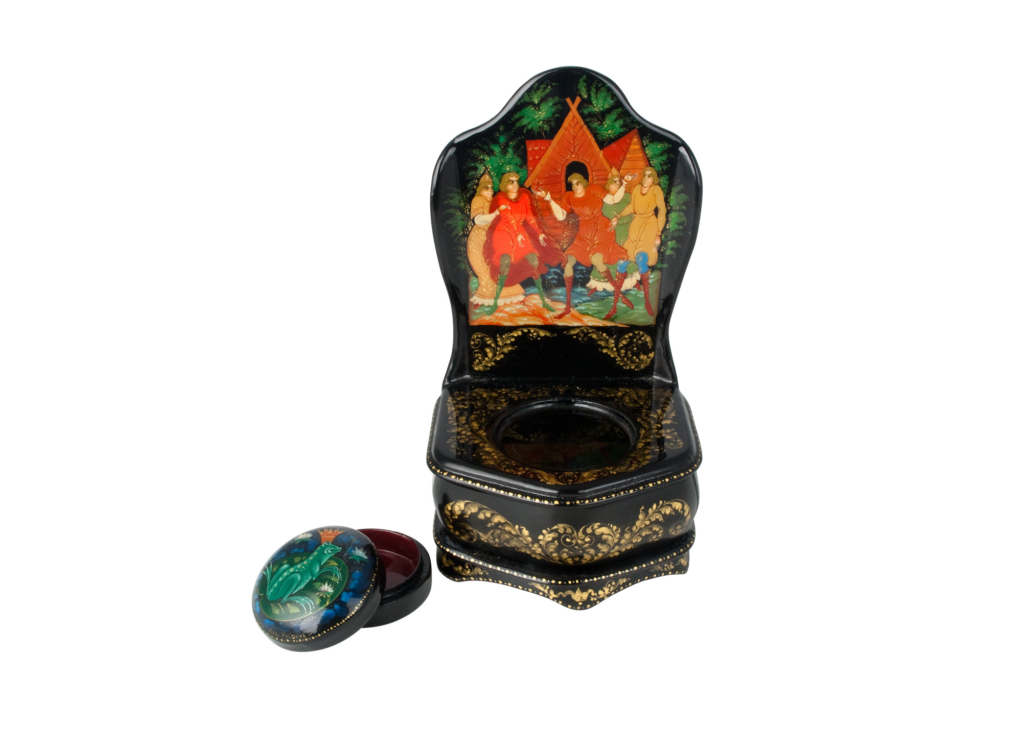 Buy Frog Princess Throne Lacquer Box at GoldenCockerel.com