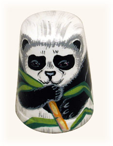 Buy Panda Thimble, Wood 1" at GoldenCockerel.com