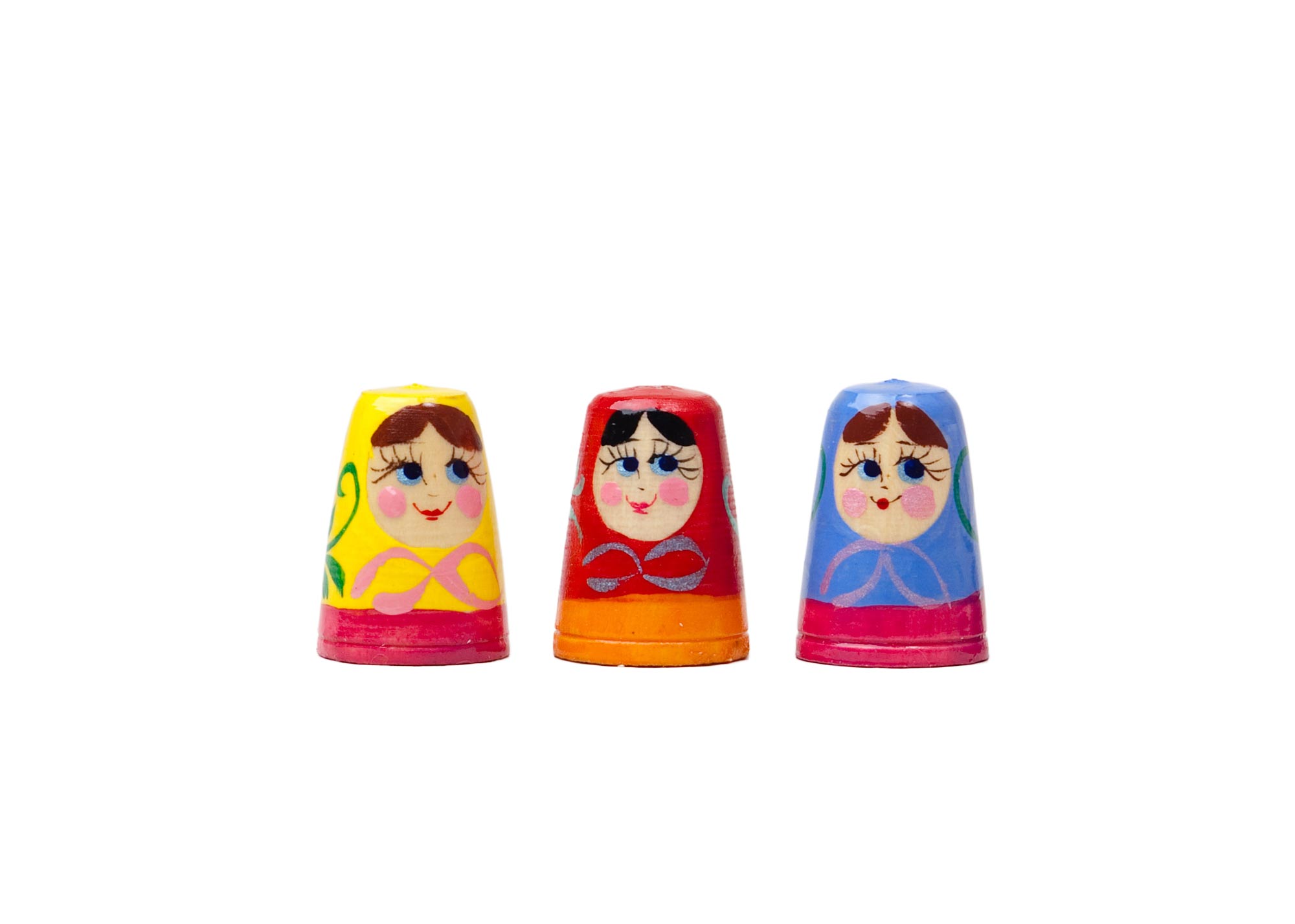 Buy Set of 3 Matryoshka Thimbles at GoldenCockerel.com