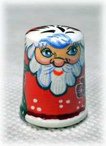 Buy Santa Thimble, Wood 1" at GoldenCockerel.com