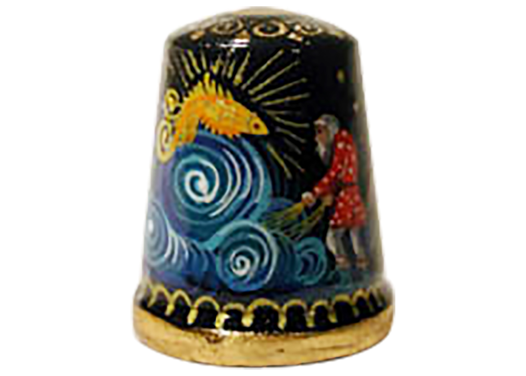 Buy The Gold Fish Fairy Tale Thimble, Wood 1" at GoldenCockerel.com