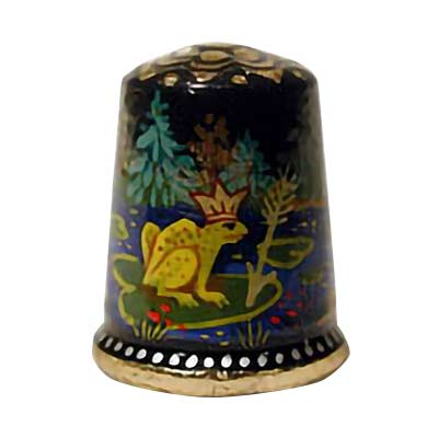 Buy Frog Princess Fairy Tale Thimble, Wood 1" at GoldenCockerel.com