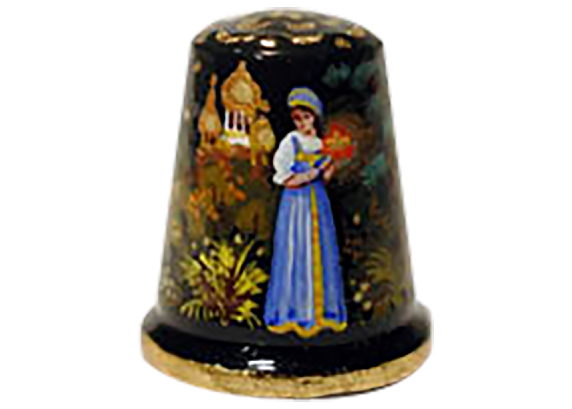 Buy The Scarlet Flower Fairy Tale Thimble, Wood 1" at GoldenCockerel.com