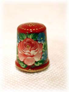 Buy Bouquet Thimble, Wood 1" at GoldenCockerel.com