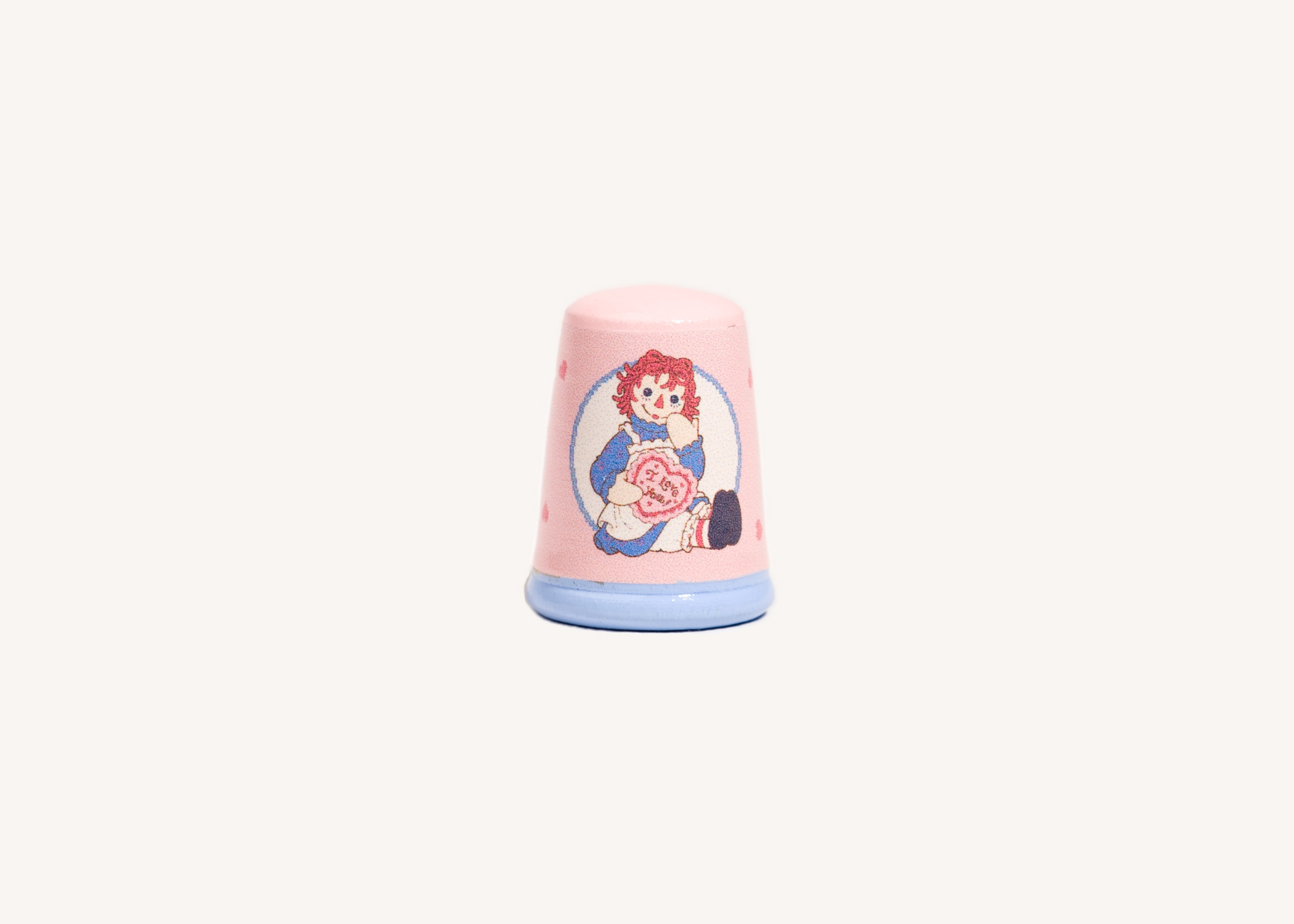 Buy RAGGEDY ANN Sweetheart Thimble, Wood 1" at GoldenCockerel.com