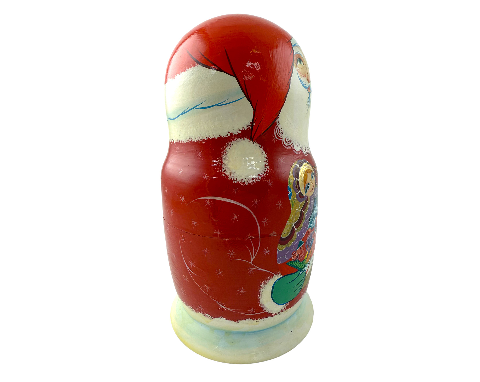 Buy Vintage Santa with Matryoshka Nesting Doll 10pc at GoldenCockerel.com