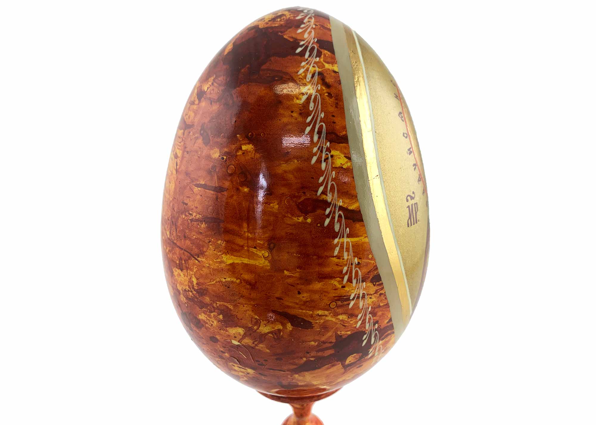 Buy Vintage Orange Orthodox Icon Egg at GoldenCockerel.com