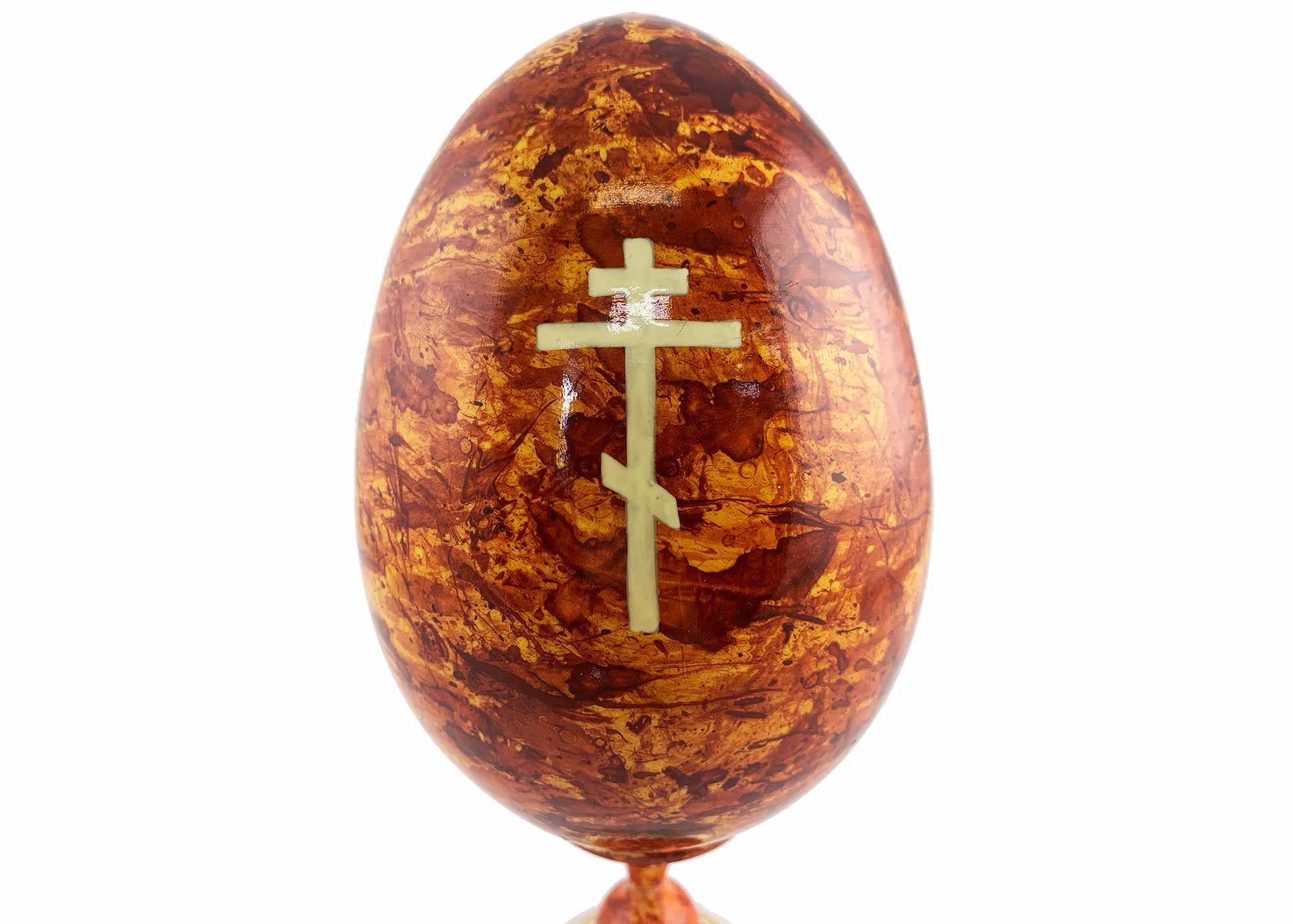 Buy Vintage Orange Orthodox Icon Egg at GoldenCockerel.com