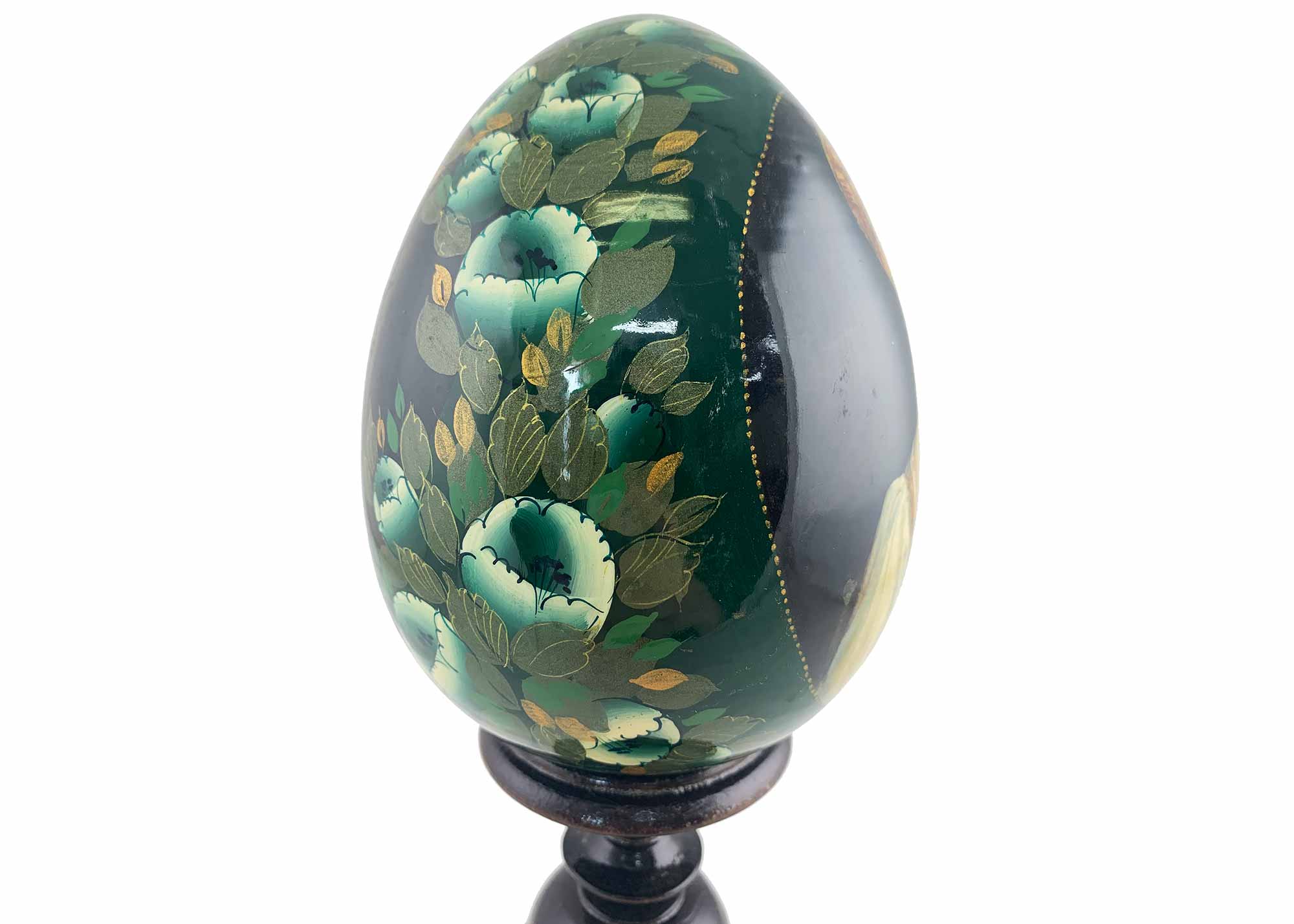 Buy Vintage Russian Portrait Egg with Stand at GoldenCockerel.com
