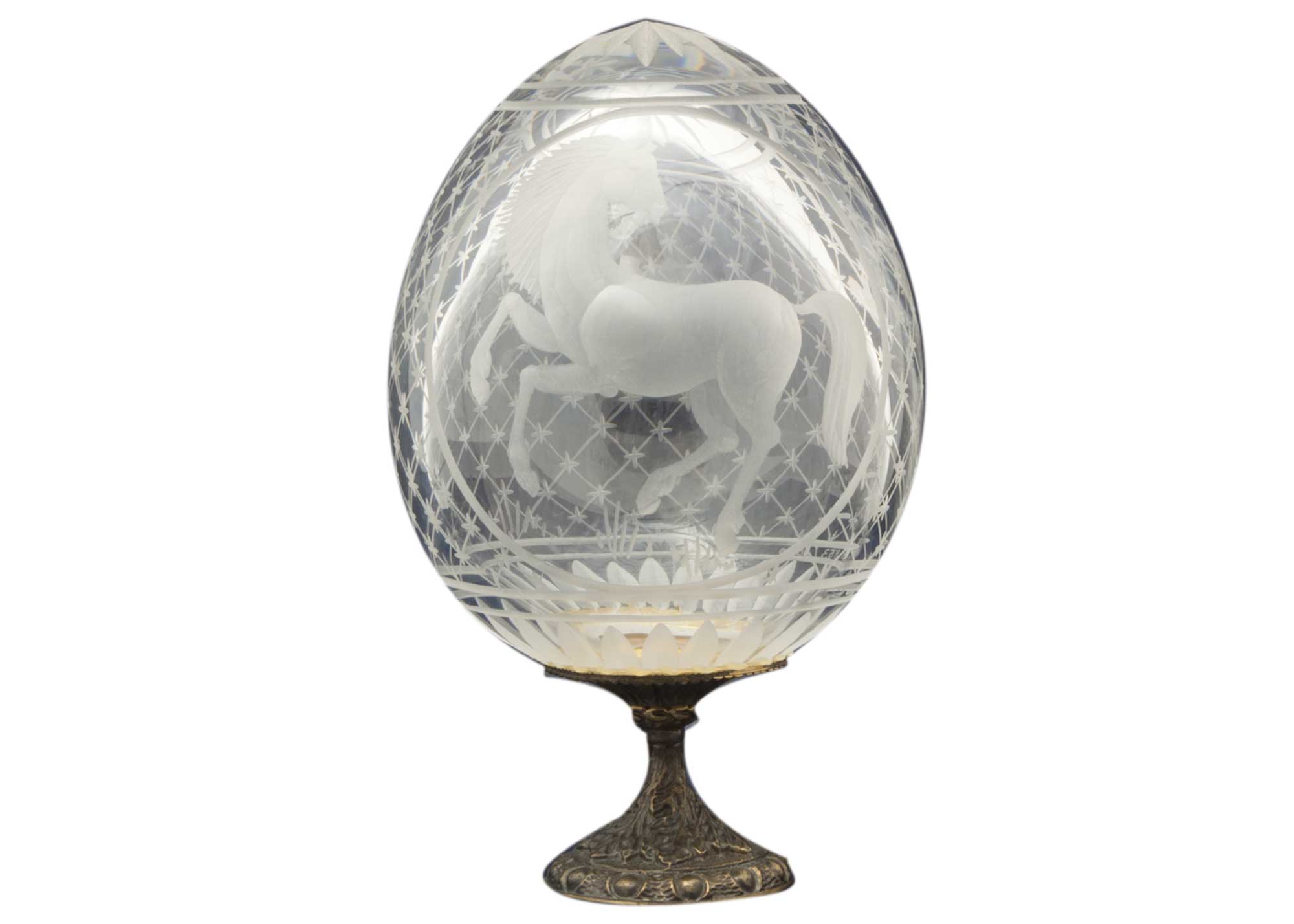 Buy Horse Clear Crystal Egg at GoldenCockerel.com
