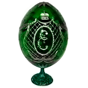 Buy Catherine The Great's GREEN Crystal Egg w/ Stand at GoldenCockerel.com